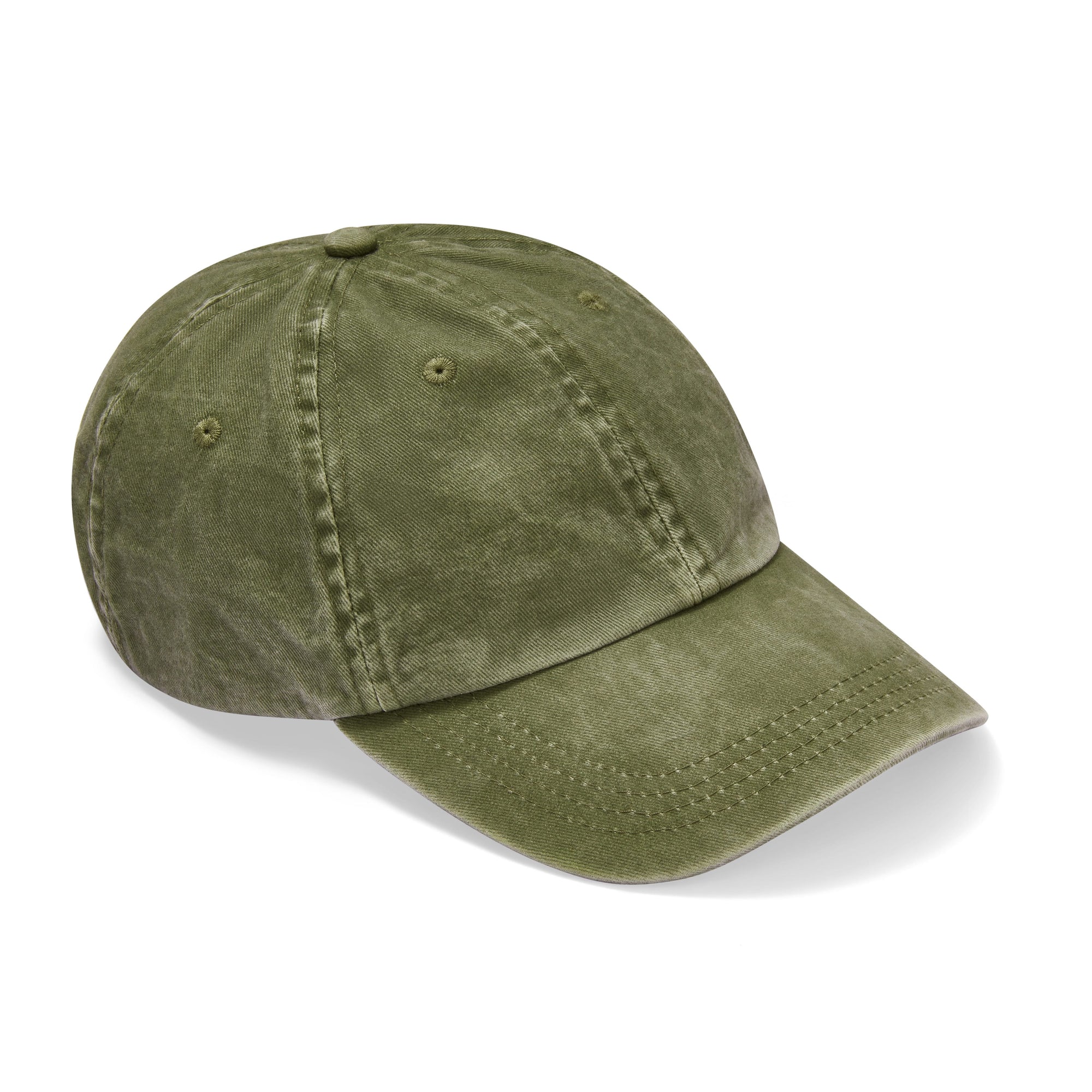 Only Curls Satin Lined Baseball Hat  - Washed Olive - Only Curls