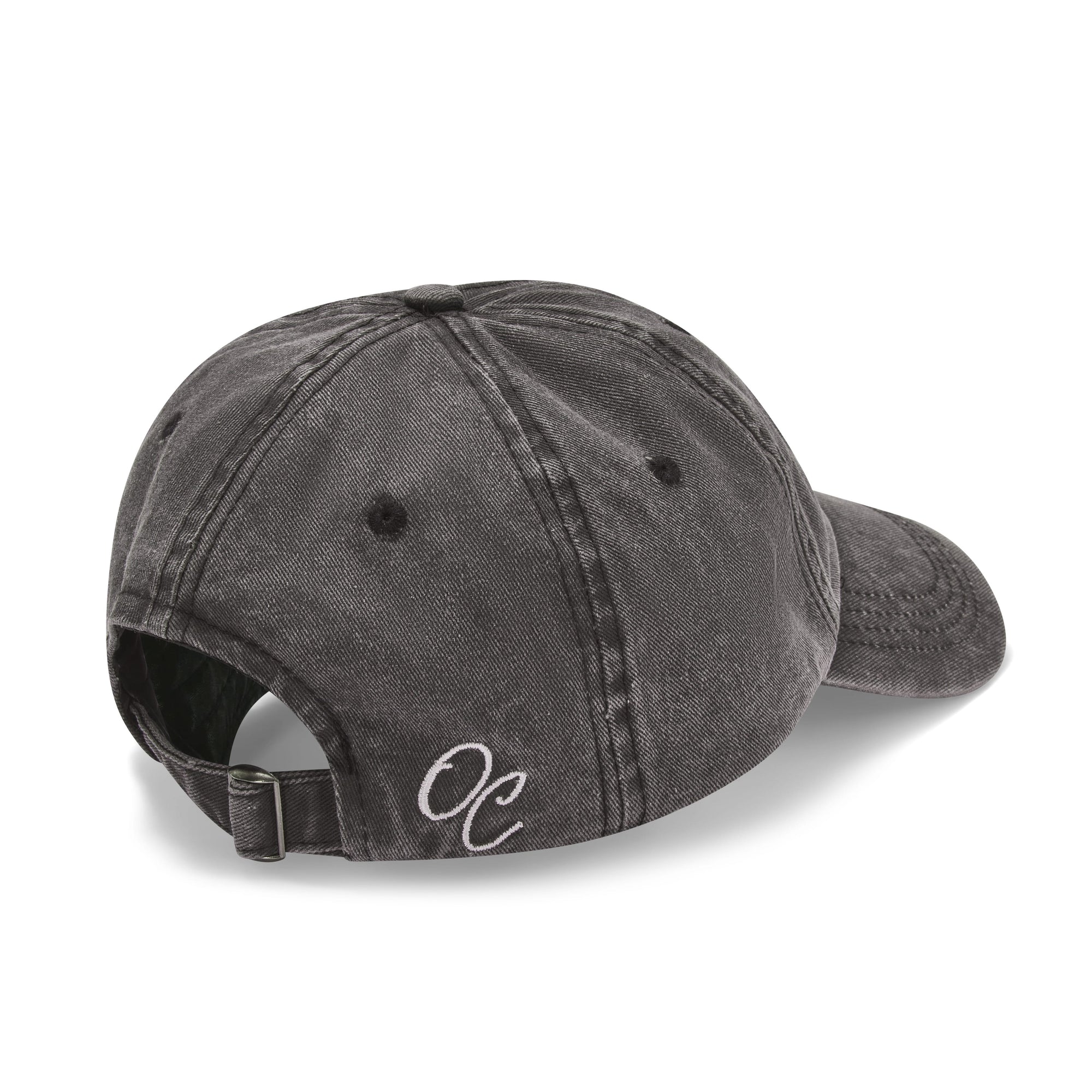 Only Curls Satin Lined Baseball Hat  - Washed Grey - Only Curls