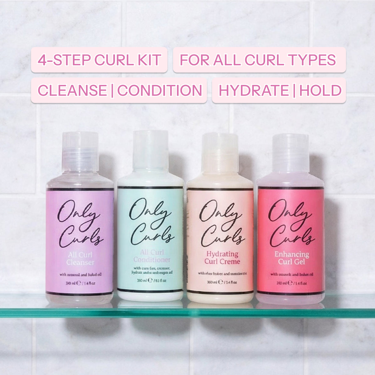 Curly Hair Discovery Set – Cleanse, Hydrate & Define Curl Routine - Only Curls