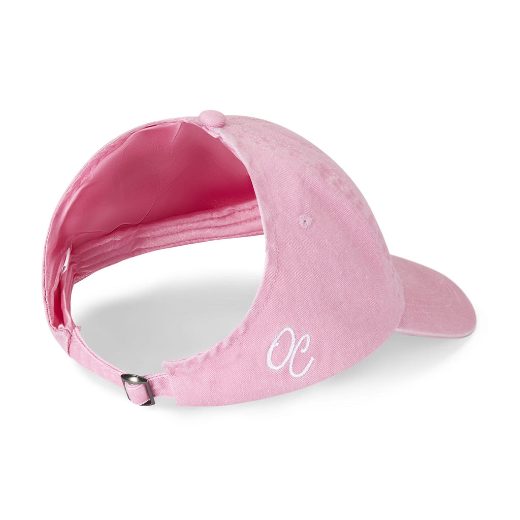 Only Curls Satin Lined Baseball Hat (with open back) - Washed Pink - Only Curls