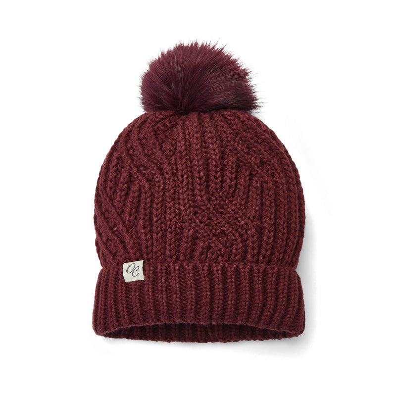 Cable Knit Satin Lined Beanie