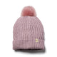 Only Curls Dusty Pink Cable Knit Satin-Lined Beanie