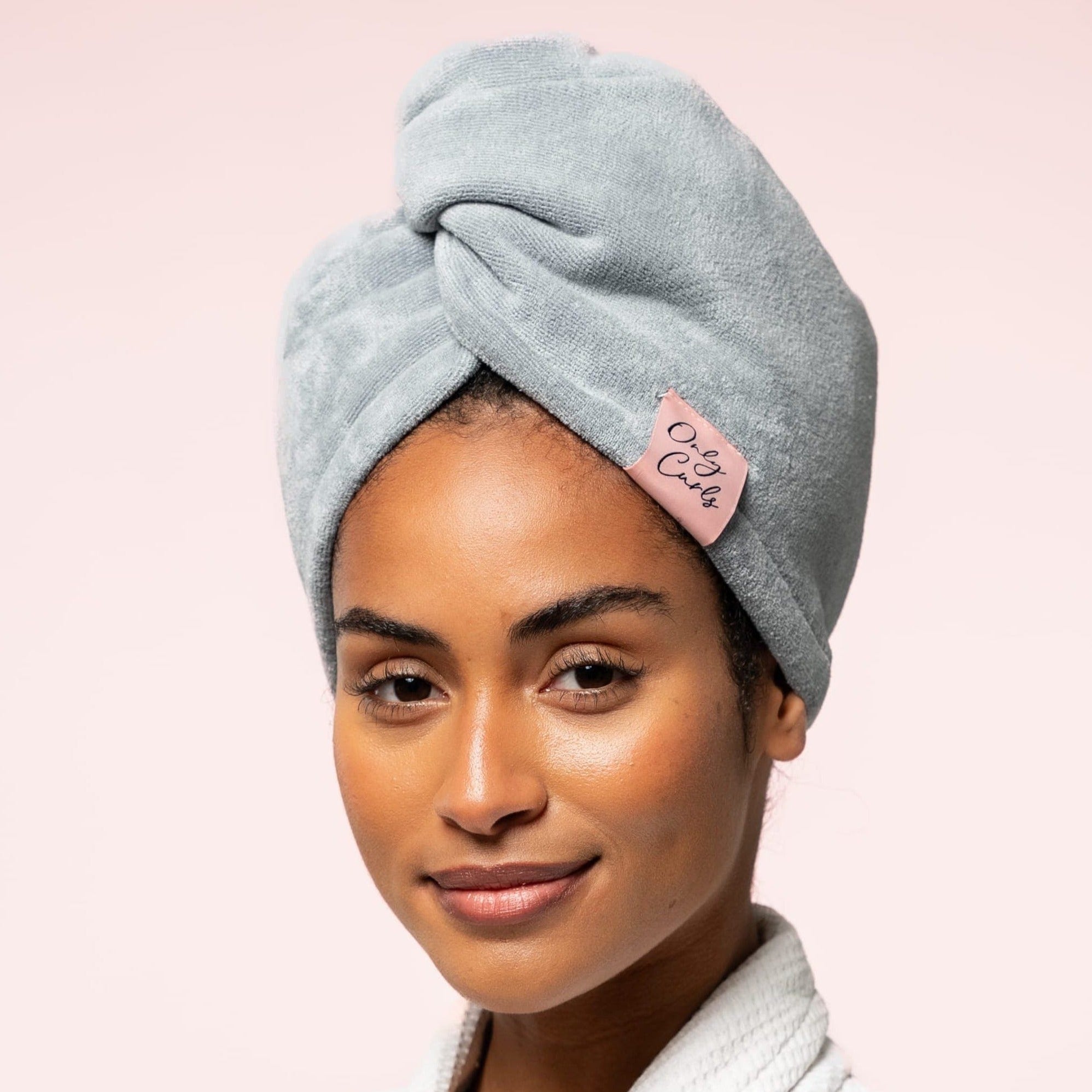 Only Curls Towel Turban - Grey - Only Curls
