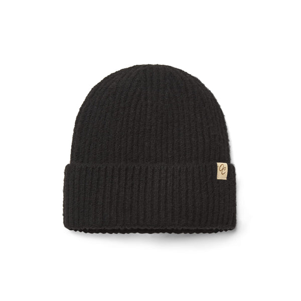 Only Curls Satin Lined Beanie - Ella in Black