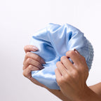 Only Curls Satin Lined Beanie - Ella in Light Blue - Only Curls