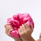 Only Curls Satin Lined Beanie - Ella in Hot Pink - Only Curls