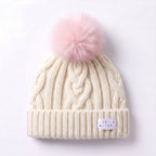 Little Curls Ivory Cable Knit Satin-Lined Beanie & Glove Set - Only Curls