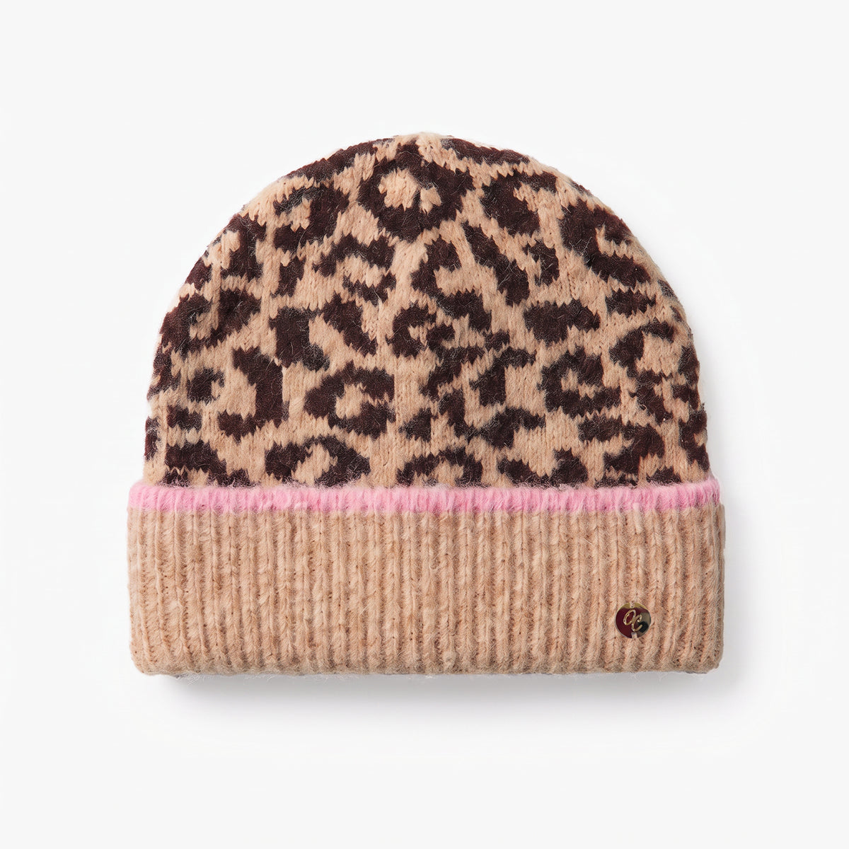 Only Curls Fluffy Leopard Satin-Lined Beanie - Only Curls