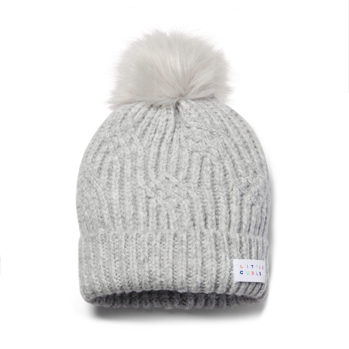 Satin Lined Knitted Beanie Hat Soft Pom Pom