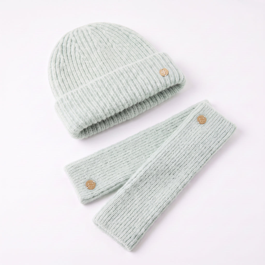 Only Curls Minty Green Super Soft Satin-Lined Beanie & Glove Set - Only Curls