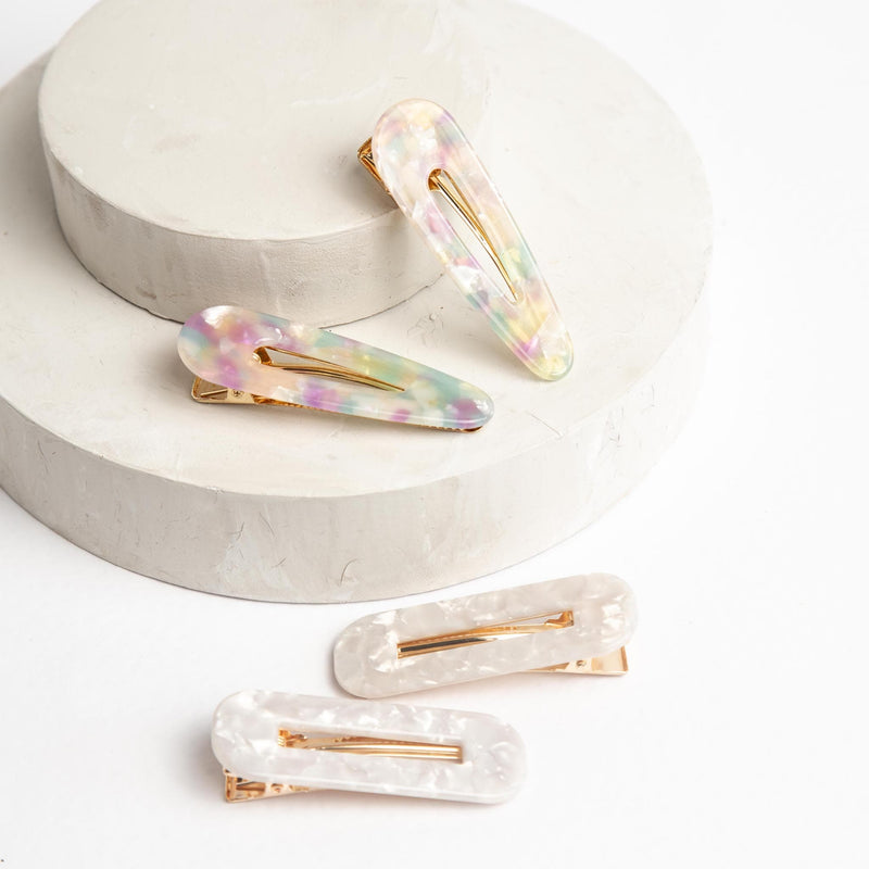 Crocodile Hair Clips Pastel