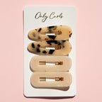 Only Curls 4-Pack Crocodile Hair Clips - Tort Speckle - Only Curls