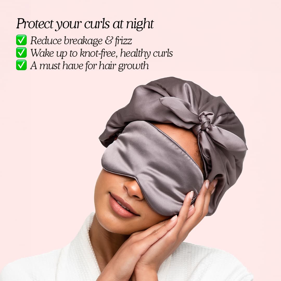 Only Curls Eye Mask and Sleep Turban Set - Bronze - Only Curls