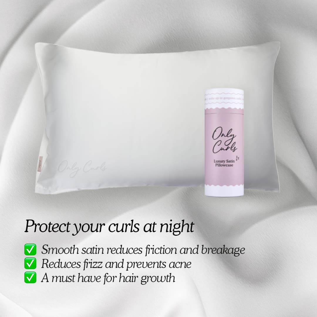 Only Curls Satin Pillowcase White - Main Image