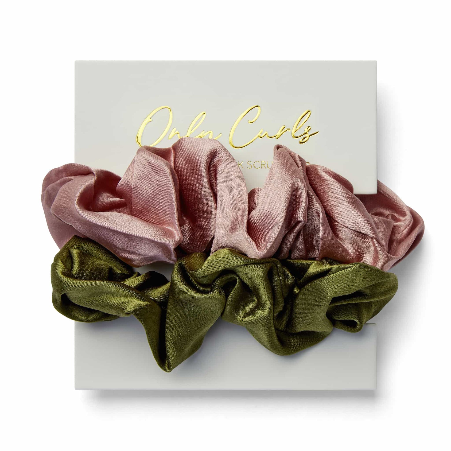 Silk Scrunchies Olive