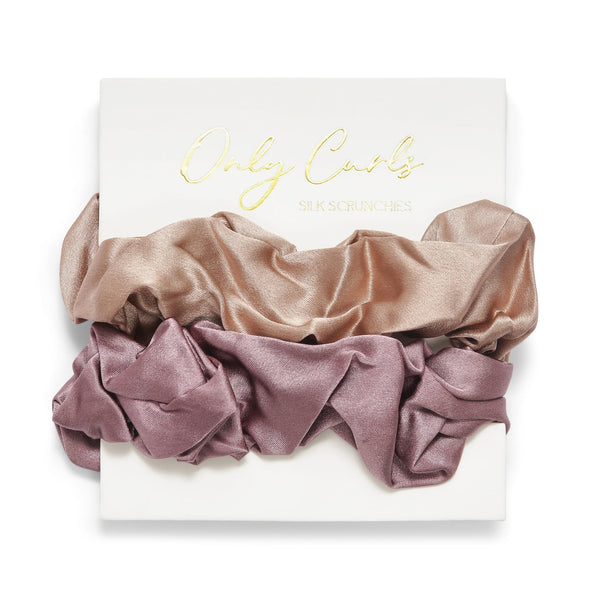 Only Curls Silk Scrunchies Bronze - Only Curls