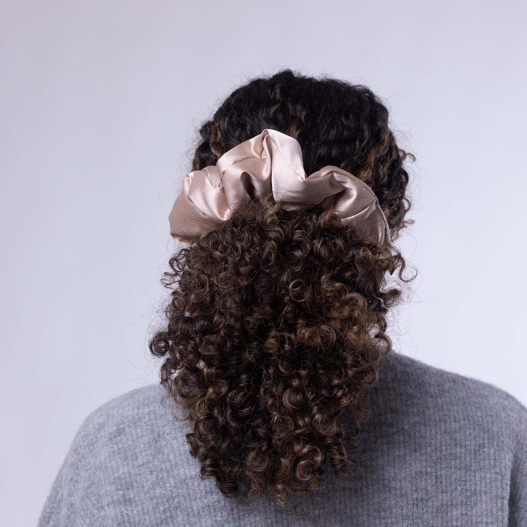 Only Curls Satin Pillow Scrunchies - Black and Bronze Twin Pack - Only Curls