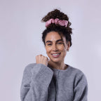 Only Curls Satin Pillow Scrunchies - Slate Grey and Dusty Pink Twin Pack - Only Curls