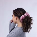 Only Curls Satin Pillow Scrunchies - Slate Grey and Dusty Pink Twin Pack - Only Curls