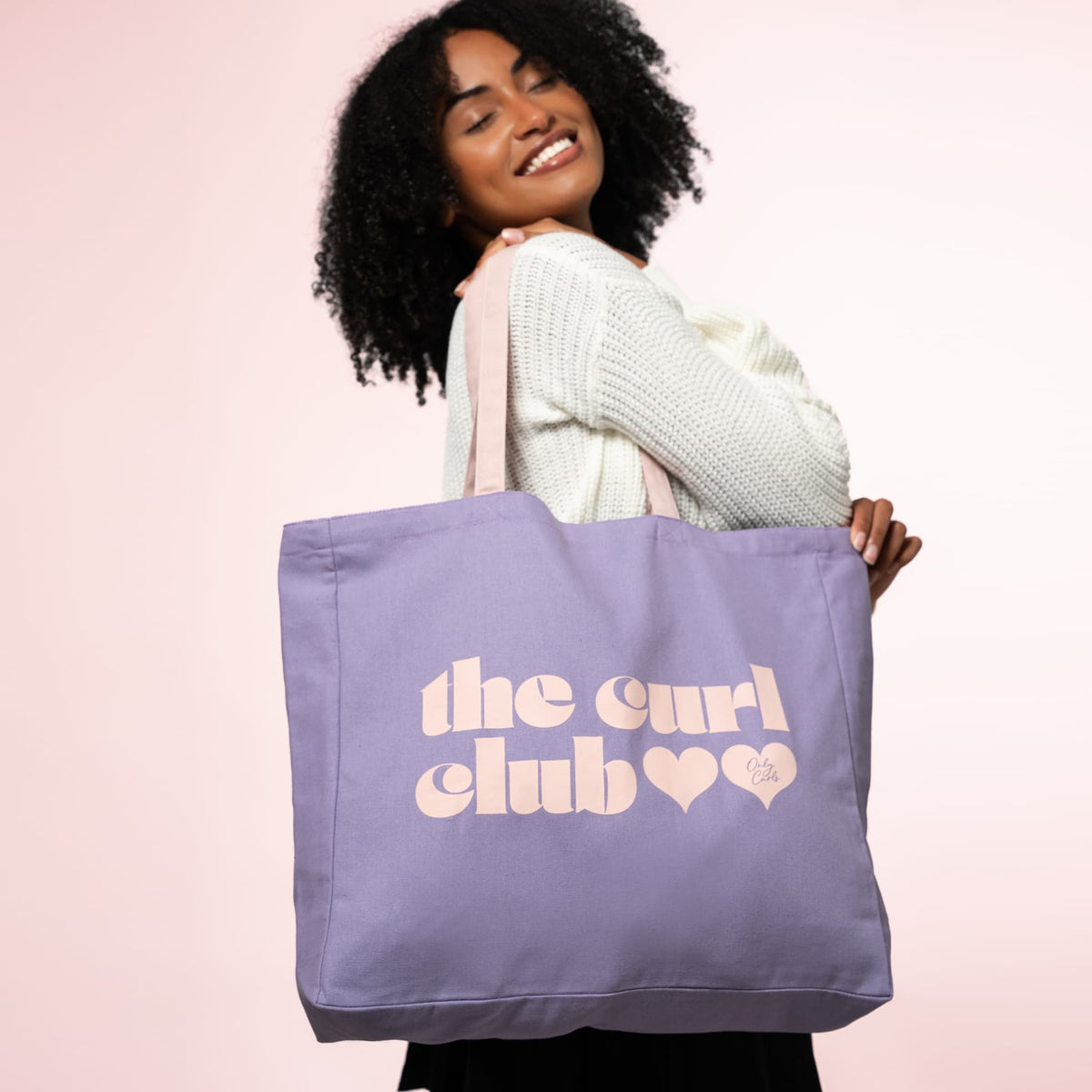 Only Curls Tote Bag - The Curl Club Lilac - Only Curls