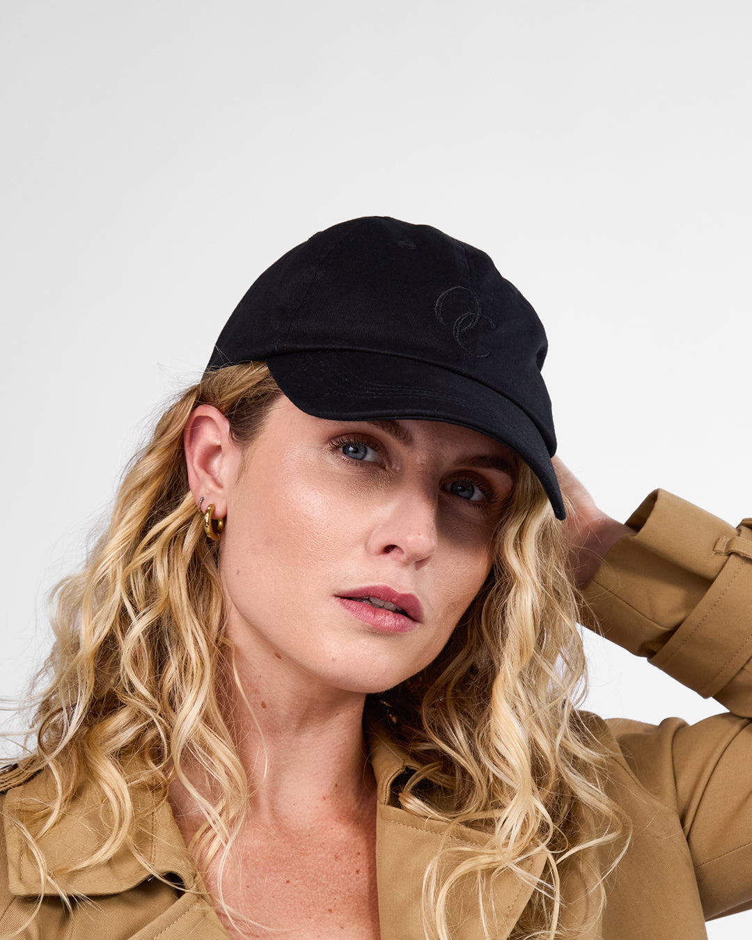 Satin Lined Baseball Hat (full cap) - Black