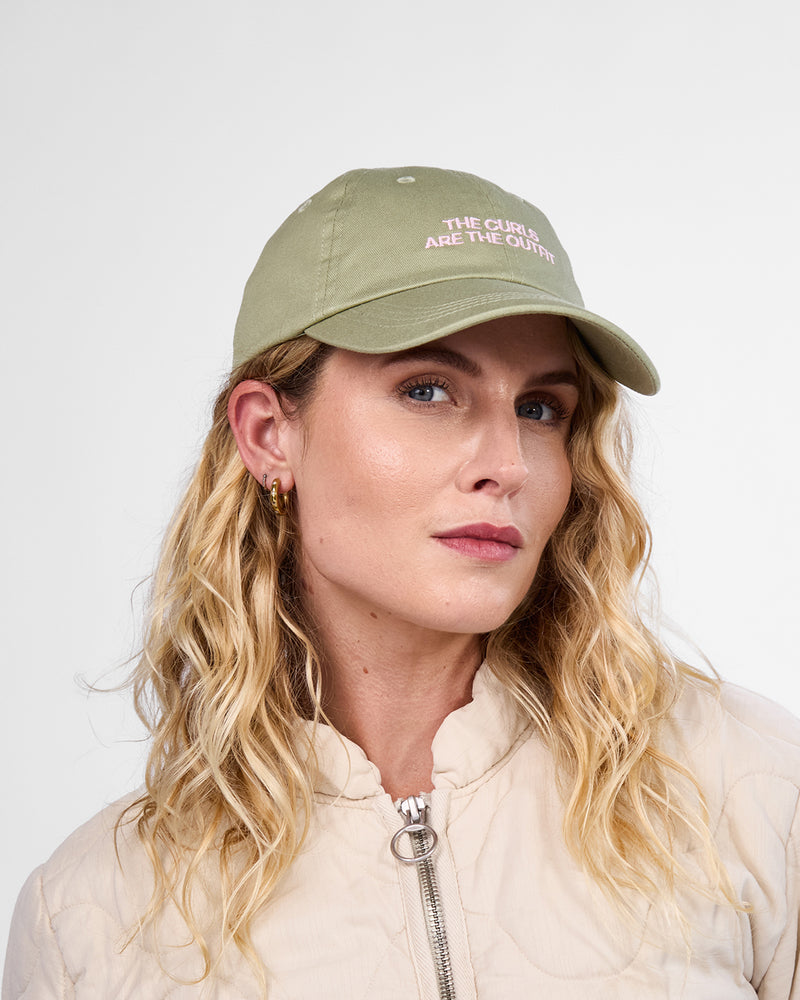 Satin Lined Baseball Hat Matcha Are Outfit