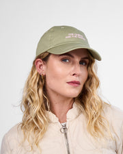 Satin Lined Baseball Hat (full cap) - Matcha Green The Curls Are The Outfit