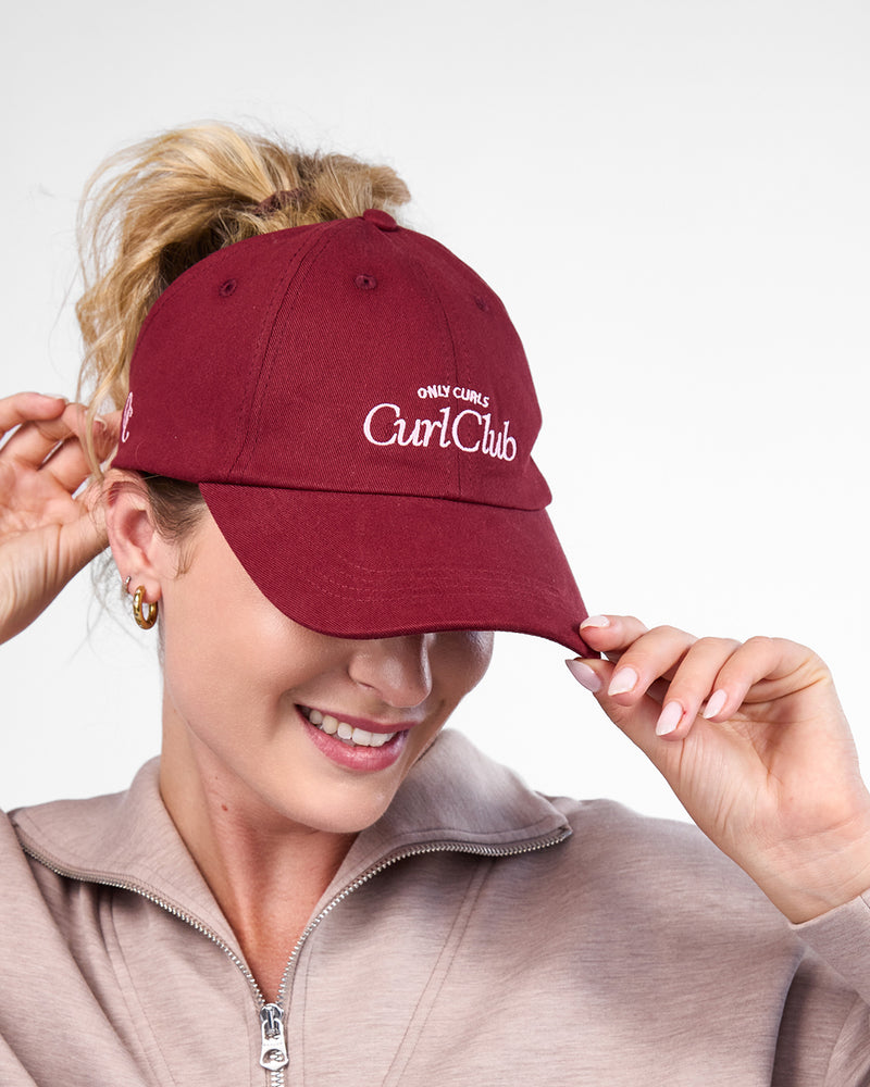 Satin Lined Baseball Hat Curl Club