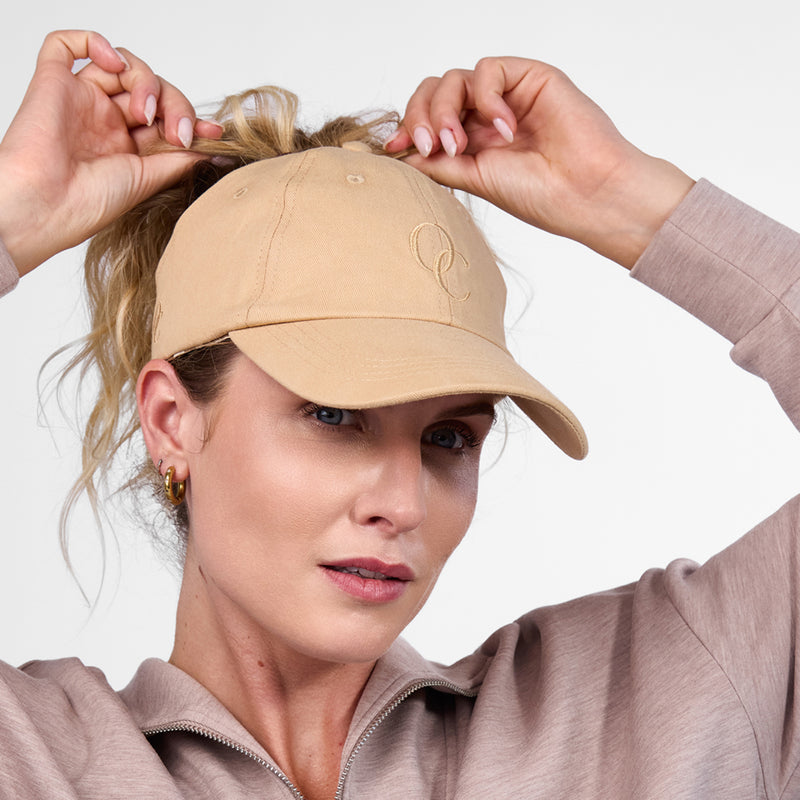 Satin Lined Baseball Hat Caramel OC