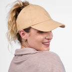 Satin Lined Baseball Hat (open back) - Caramel OC