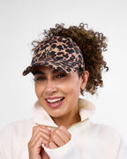 Satin Lined Baseball Hat (open back) - Leopard Only Curls