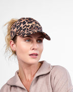 Satin Lined Baseball Hat (open back) - Leopard Only Curls
