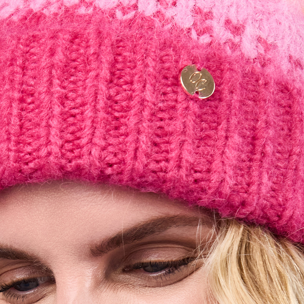 Only Curls Pink Ombre Satin-Lined Beanie & Glove Set - Only Curls