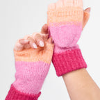 Only Curls Pink Ombre Satin-Lined Beanie & Glove Set - Only Curls