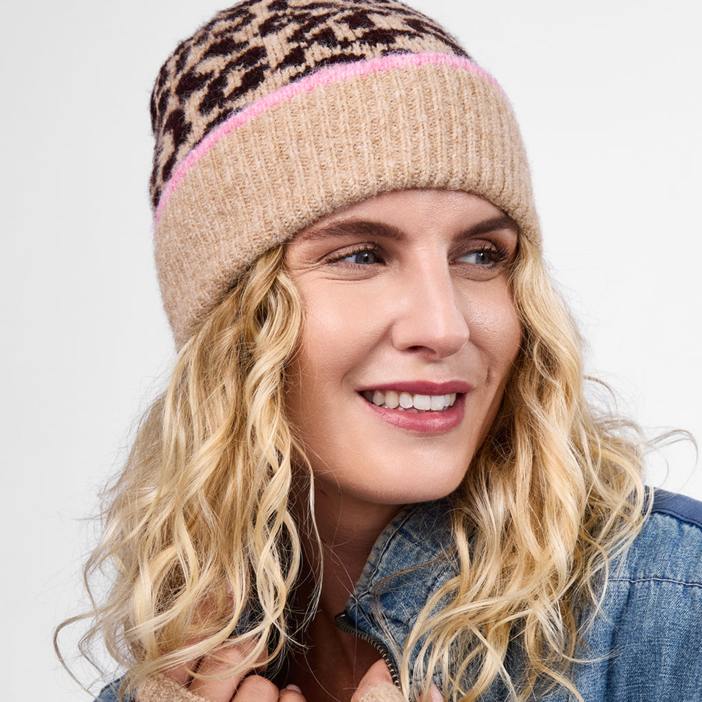 Only Curls Leopard Satin-Lined Beanie & Glove Set - Only Curls