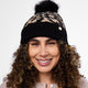 Only Curls Fluffy Leopard Satin-Lined Beanie