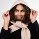 Only Curls Oatmeal Satin-Lined Hooded Scarf