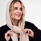 Only Curls Oatmeal Satin-Lined Hooded Scarf - Only Curls