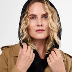 Only Curls Black Satin-Lined Hooded Scarf - Only Curls