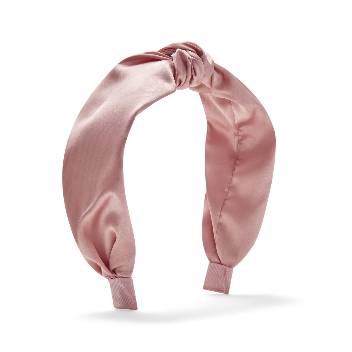 Only Curls Satin Knot Headband - Dusty Pink - Only Curls
