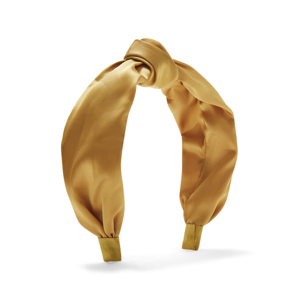 Only Curls Satin Knot Headband - Gold