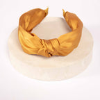 Only Curls Satin Knot Headband - Gold - Only Curls