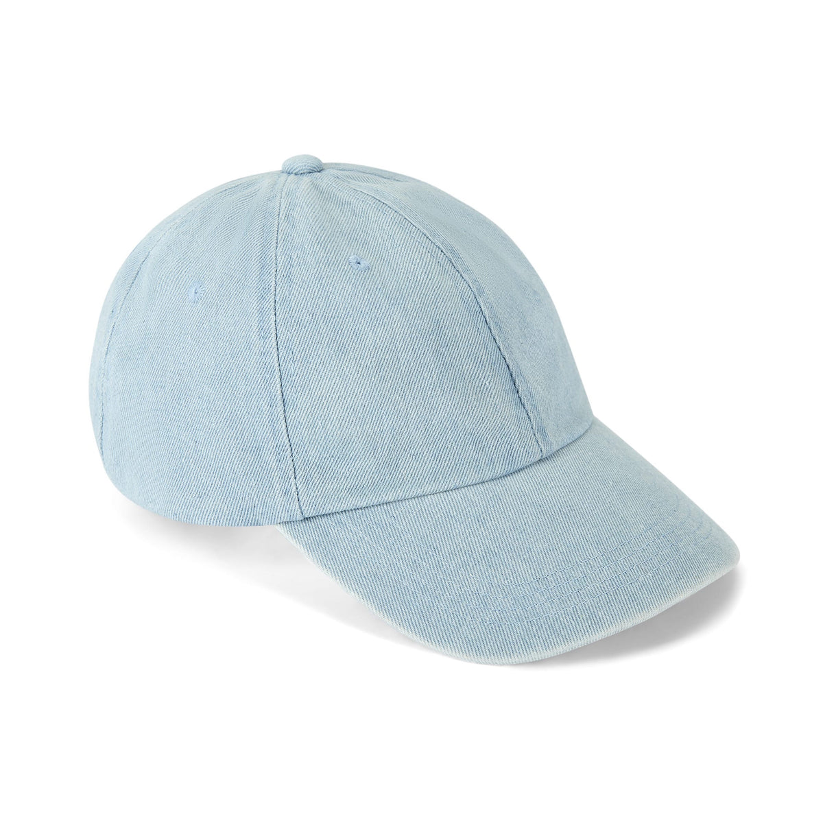Satin Lined Baseball Hat Denim Blue