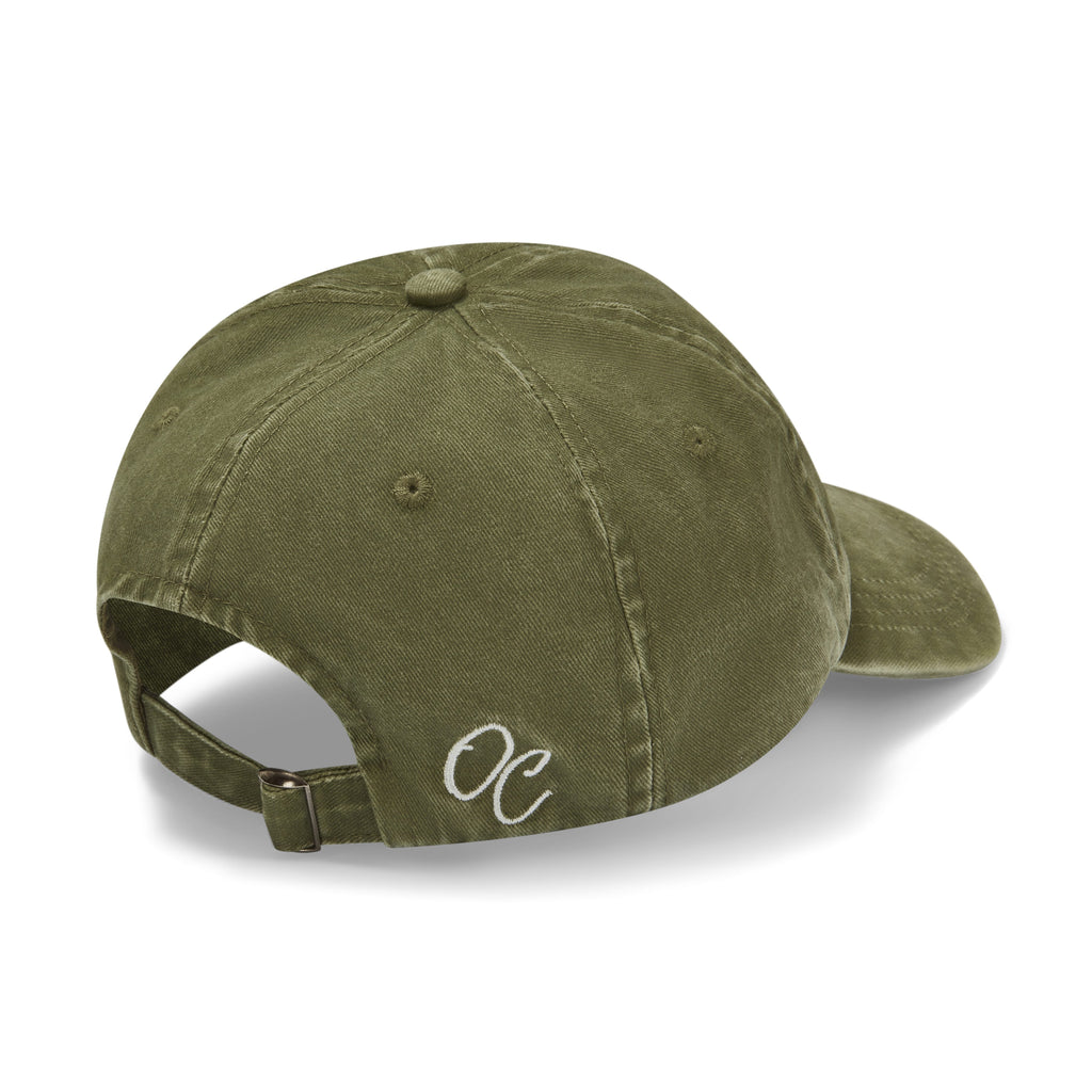 Hat Only Line Only Curls Satin Lined Baseball Hat - Washed Olive