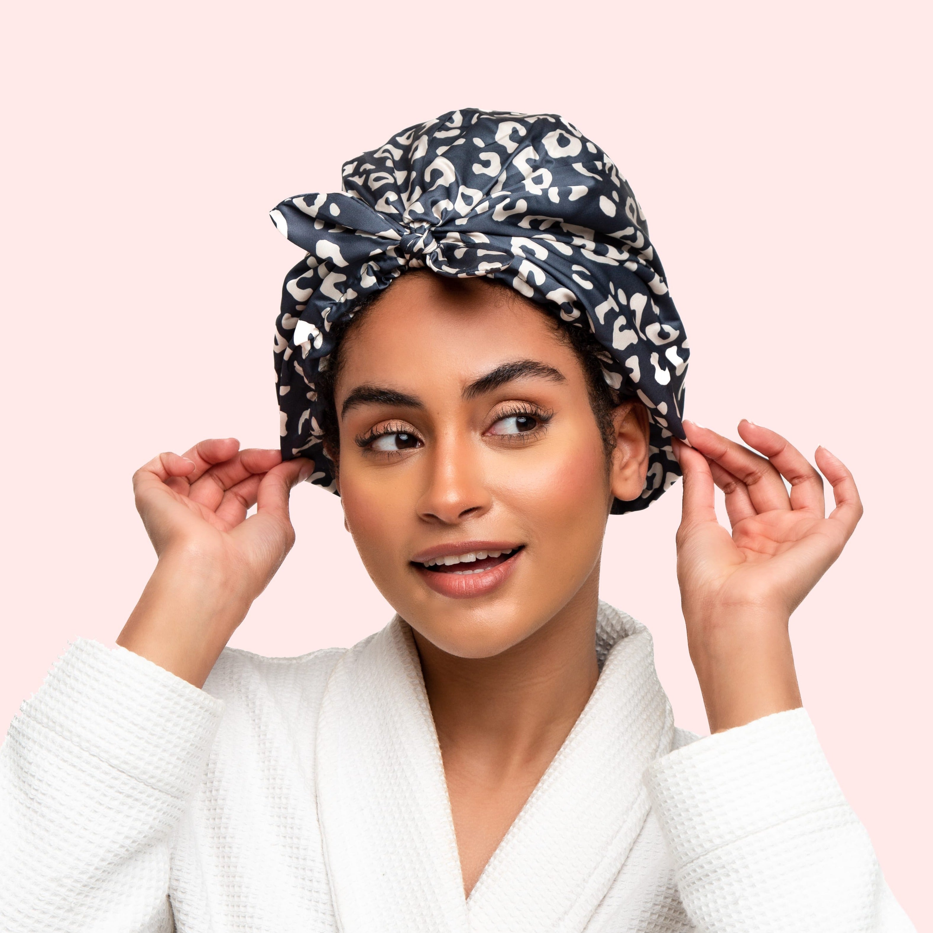Only Curls Satin Sleep Turban - Leopard
