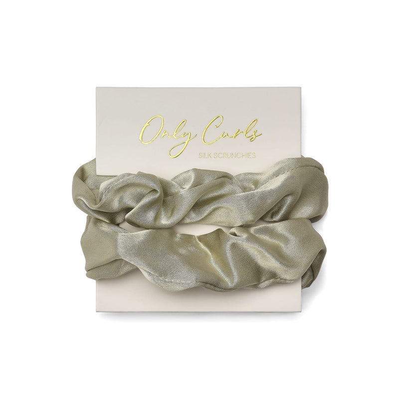 Silk Scrunchies Sage Green