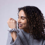 Only Curls Silk Scrunchies - Silver - Only Curls