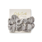 Only Curls Silk Scrunchies - Silver - Only Curls