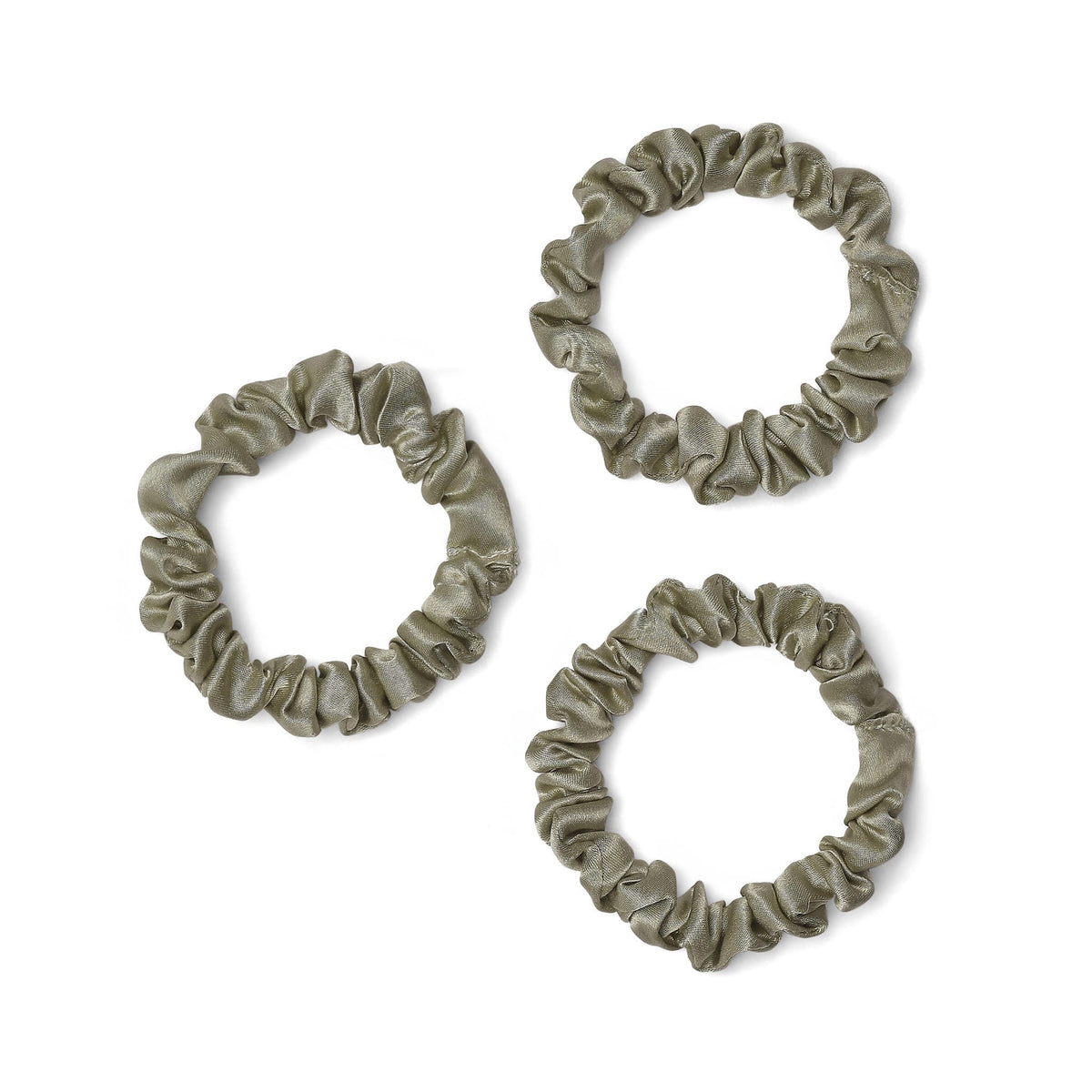 Only Curls Silk Scrunchies - Sage Mini