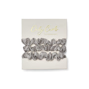 Only Curls Silk Scrunchies (Mini) - Silver